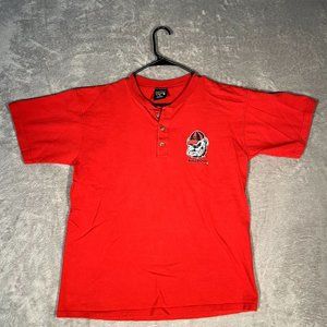Vintage University of Georgia Shirt Men's Medium Red Short Sleeve Shirrt